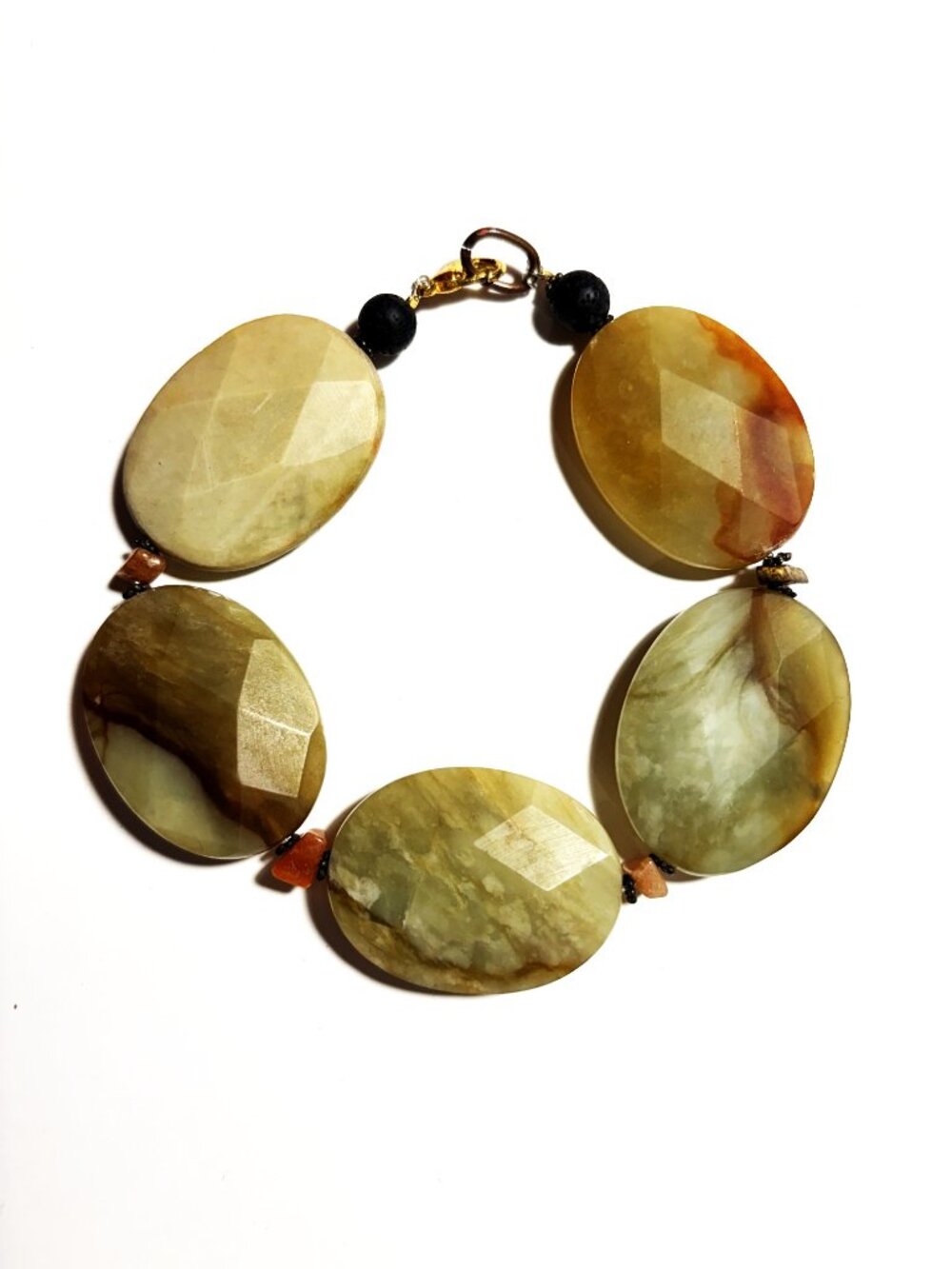 Substantial Bracelet of Elegant Stone Beads